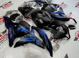 Matte Black and Matte Blue Gear Fairing Kit for a 2009, 2010, 2011 & 2012 Honda CBR600RR motorcycle