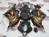 Honda CBR600RR (2009-2012) Matte Black & Orange Graffiti Fairings