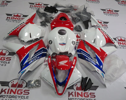Honda CBR600RR (2009-2012) White, Red & Blue TT Legends Fairings at KingsMotorcycleFairings.com