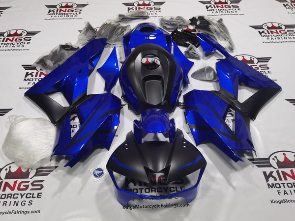Honda CBR600RR (2013-2021) Blue & Matte Black Fairings at KingsMotorcycleFairings.com