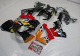 Black, Red, Orange & White Repsol Fairing Kit for a 2000 and 2001 Honda CBR900RR 929 motorcycle at KingsMotorcycleFairings.com