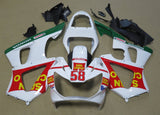 Honda CBR900RR 929 (2000-2001) White & Red San Carlo Fairings at KingsMotorcycleFairings.com