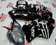 Black and White Fairing Kit for a 1998, 1999, 2000 and 2001 Honda VFR800 motorcycle