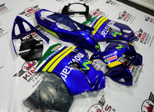 Honda VFR800 (1998-2001) Blue & Green Movistar Fairings at KingsMotorcycleFairings.com