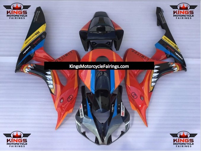 Honda CBR1000RR Fairings (2006-2007) Red Jaws from KingsMotorcycleFairings.com