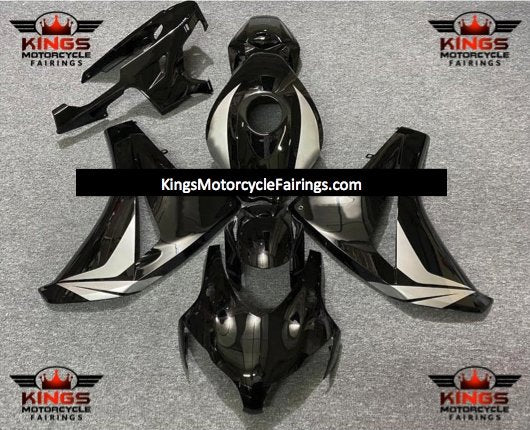 Honda CBR1000RR Fairings (2008-2011) Black, Silver at KingsMotorcycleFairings.com