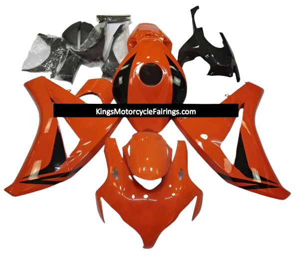 Honda CBR1000RR Fairings (2008-2011) Dark Orange, Black at KingsMotorcycleFairings.com