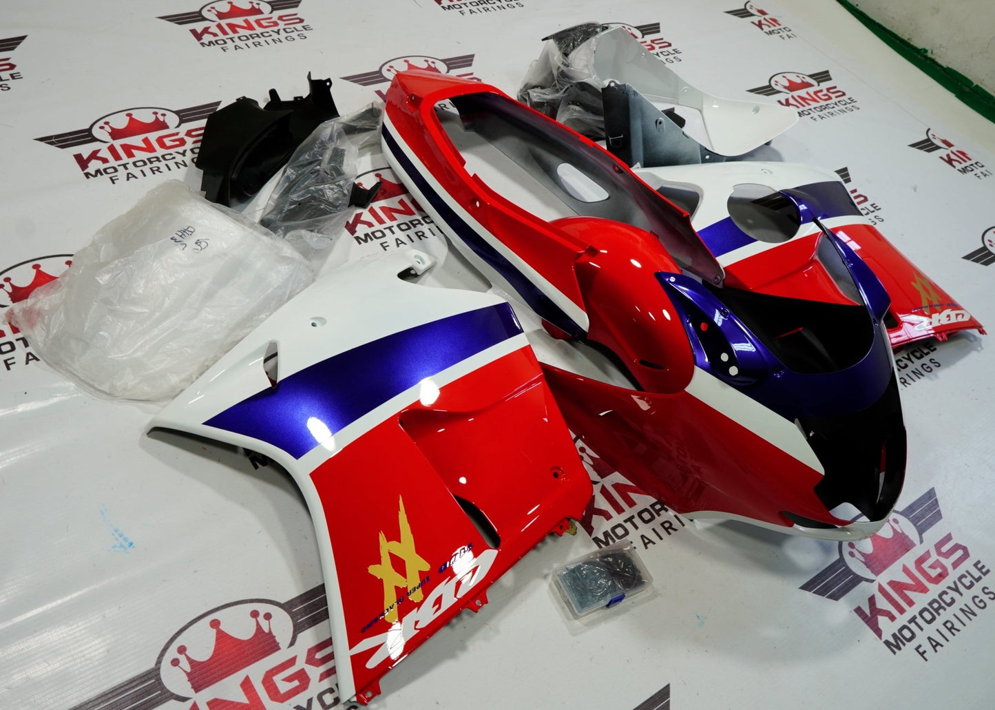 Honda CBR1100XX Fairing set (1996-2007) Red, White, Blue at KingsMotorcycleFairings.com