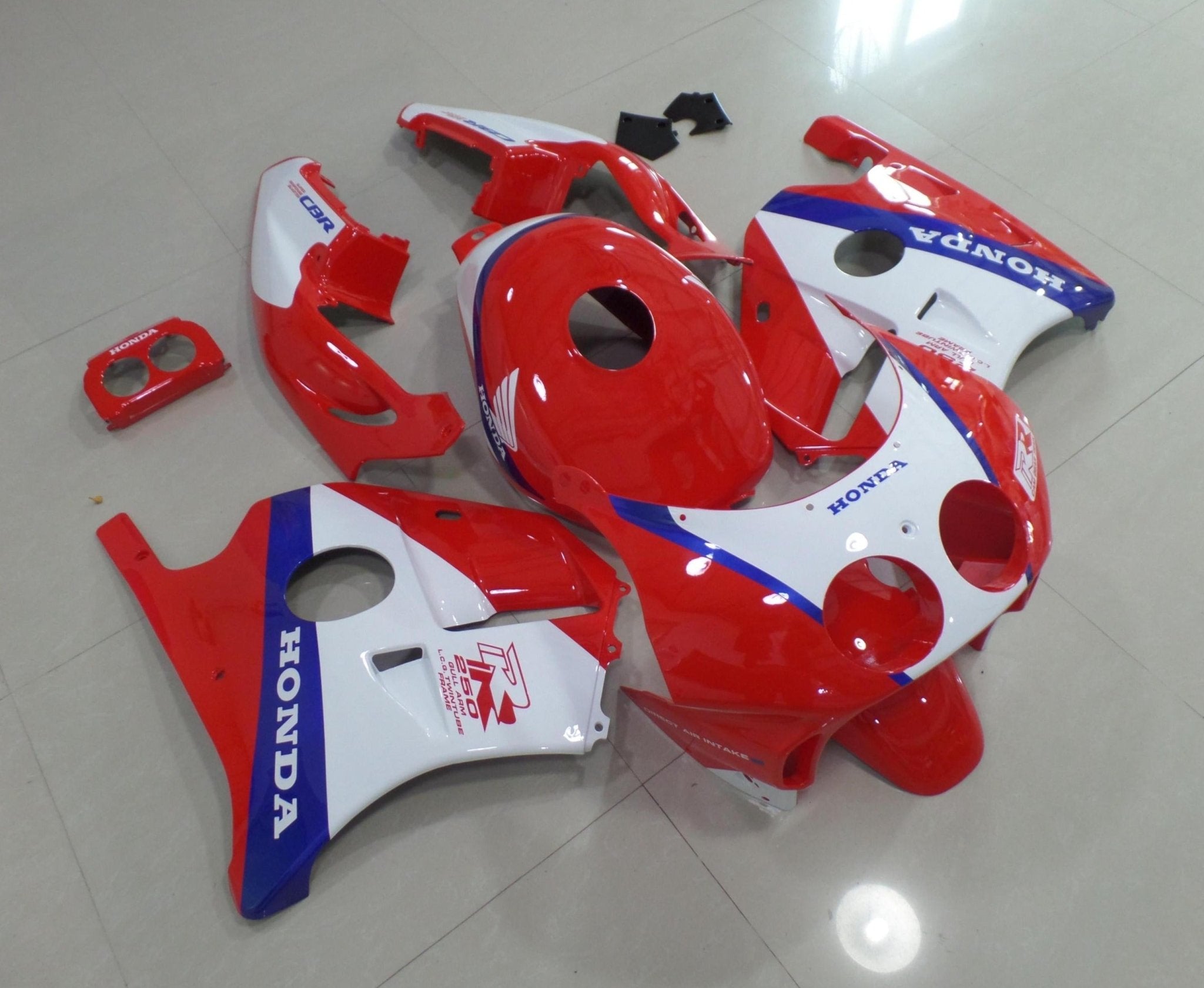 Honda CBR250 MC22 Fairings (1990-1998) Red, White, Blue at KingsMotorcycleFairings.com