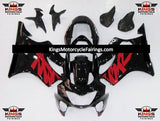 Honda CBR600F4 Fairings (1999-2000) Black Gloss, Red from KingsMotorcycleFairings.com