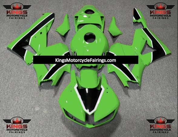 Honda CBR600RR Fairing Kit (2013-2023) Green, Black, White at KingsMotorcycleFairings.com