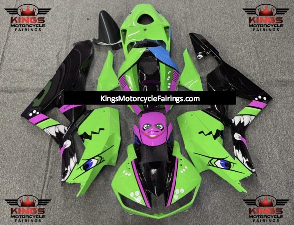 Honda CBR600RR Fairing Kit (2013-2023) Green, Purple, Black Creature at KingsMotorcycleFairings.com