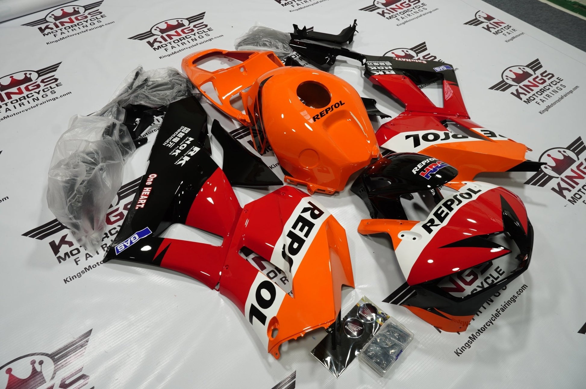Honda CBR600RR Fairing Kit (2013-2023) Orange Repsol at KingsMotorcycleFairings.com