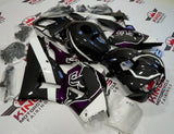 Honda CBR600RR Fairing Set (2013-2023) Faux Carbon Fiber, Purple, Black, White Bull at KingsMotorcycleFairings.com