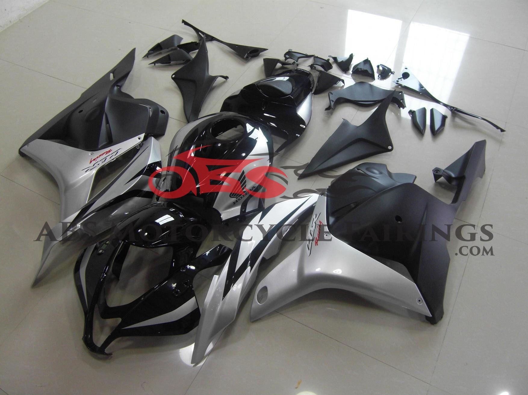 Honda CBR600RR Fairing kit (2009-2012) Black, Silver Original at KingsMotorcycleFairings.com
