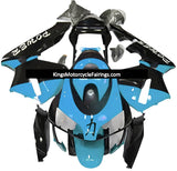 Honda CBR600RR Fairings (2003-2004) Light Blue, Black Power at KingsMotorcycleFairings.com
