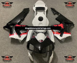 Honda CBR600RR Fairings (2003-2004) White, Black, Red Splatter at KingsMotorcycleFairings.com