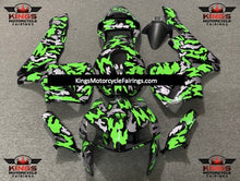 Honda CBR600RR Fairings (2005-2006) Black, Silver, Green Camouflage at KingsMotorcycleFairings.com