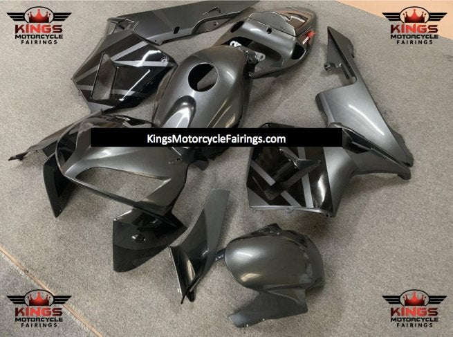 Honda CBR600RR Fairings (2005-2006) Dark Silver, Black from KingsMotorcycleFairings.com