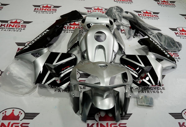 Honda CBR600RR Fairings (2005-2006) Silver, Black at KingsMotorcycleFairings.com