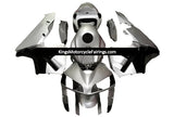 Honda CBR600RR Fairings (2005-2006) Silver Gloss, Black at KingsMotorcycleFairings.com