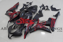 Honda CBR600RR Fairings (2007-2008) Matte Black, Red at KingsMotorcycleFairings.com