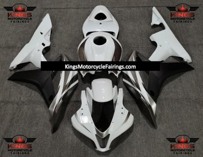 Honda CBR600RR Fairings (2007-2008) White, Silver, Matte Black at KingsMotorcycleFairings.com