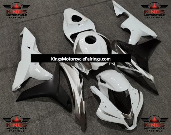 Honda CBR600RR Fairings (2007-2008) White, Silver, Matte Black from KingsMotorcycleFairings.com