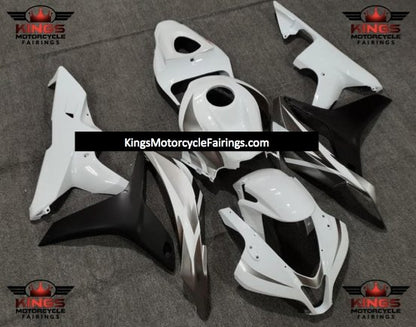 Honda CBR600RR Fairings (2007-2008) White, Silver, Matte Black from KingsMotorcycleFairings.com
