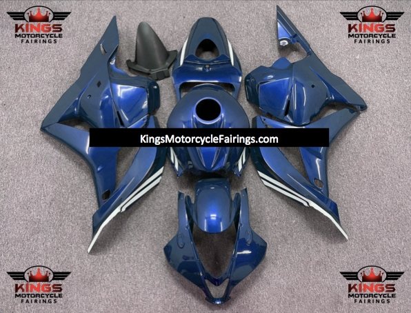 Honda CBR600RR Fairings (2009-2012) Dark Blue, White at KingsMotorcycleFairings.com