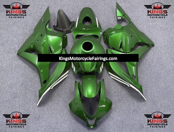 Honda CBR600RR Fairings (2009-2012) Green, White Stripe at KingsMotorcycleFairings.com
