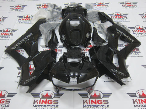 Honda CBR600RR Fairings (2013-2023) Black, Silver at KingsMotorcycleFairings.com