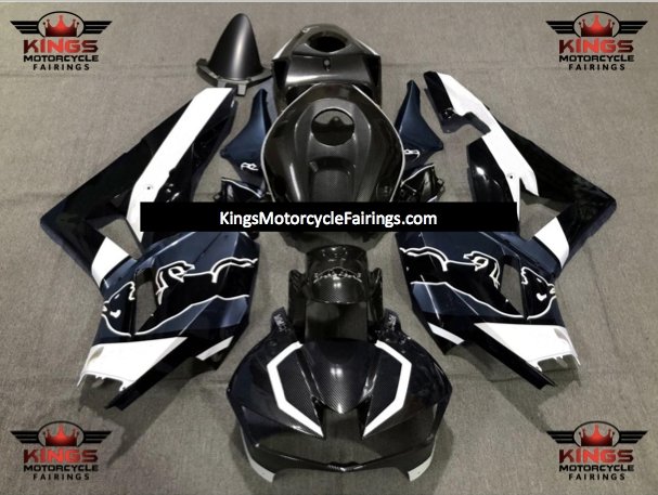 Honda CBR600RR Fairings (2013-2023) Dark Gray, Blue, Black, White Bull at KingsMotorcycleFairings.com
