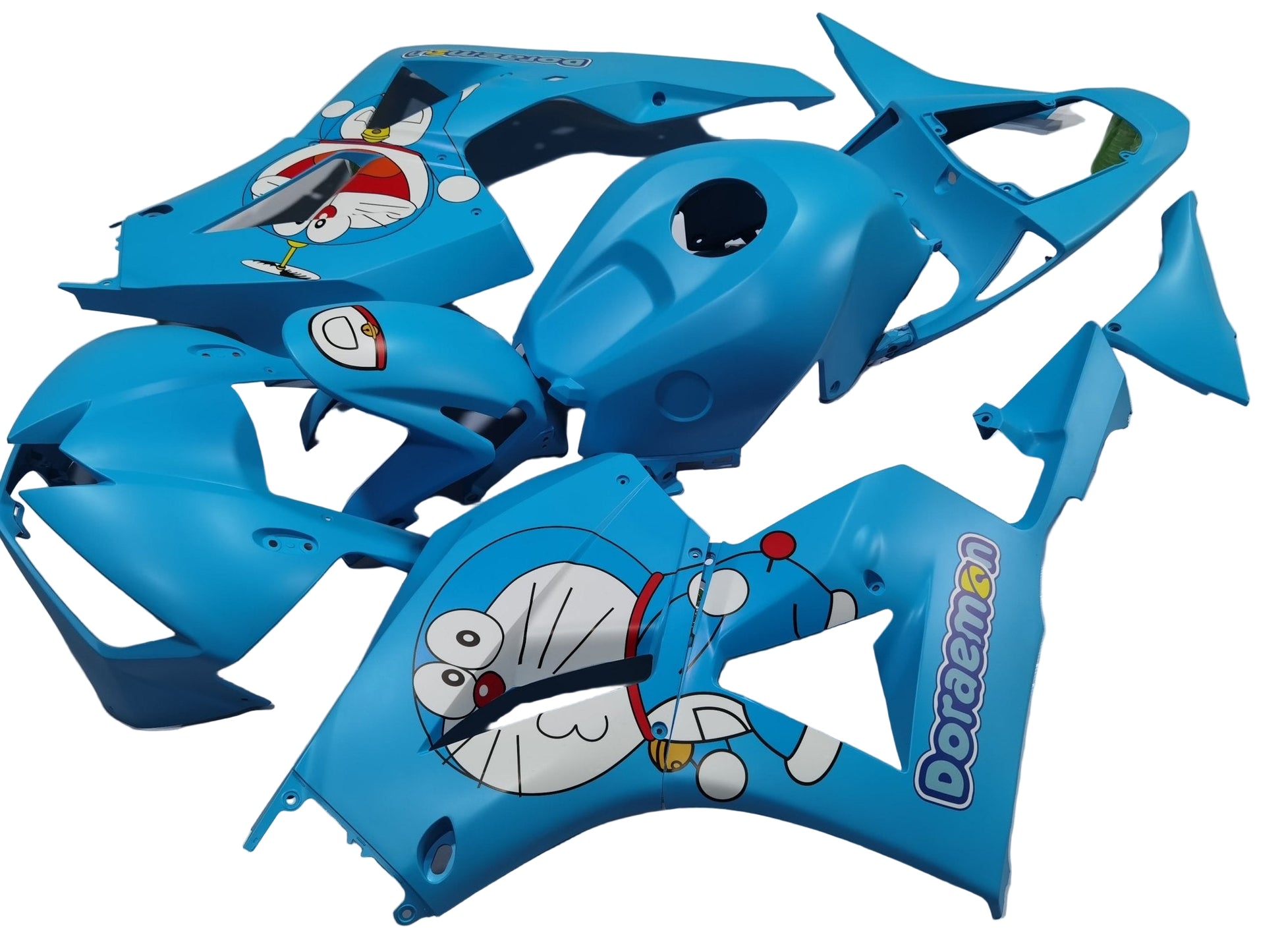 Honda CBR600RR Fairings (2013-2023) Matte Blue Doraemon at KingsMotorcycleFairings.com