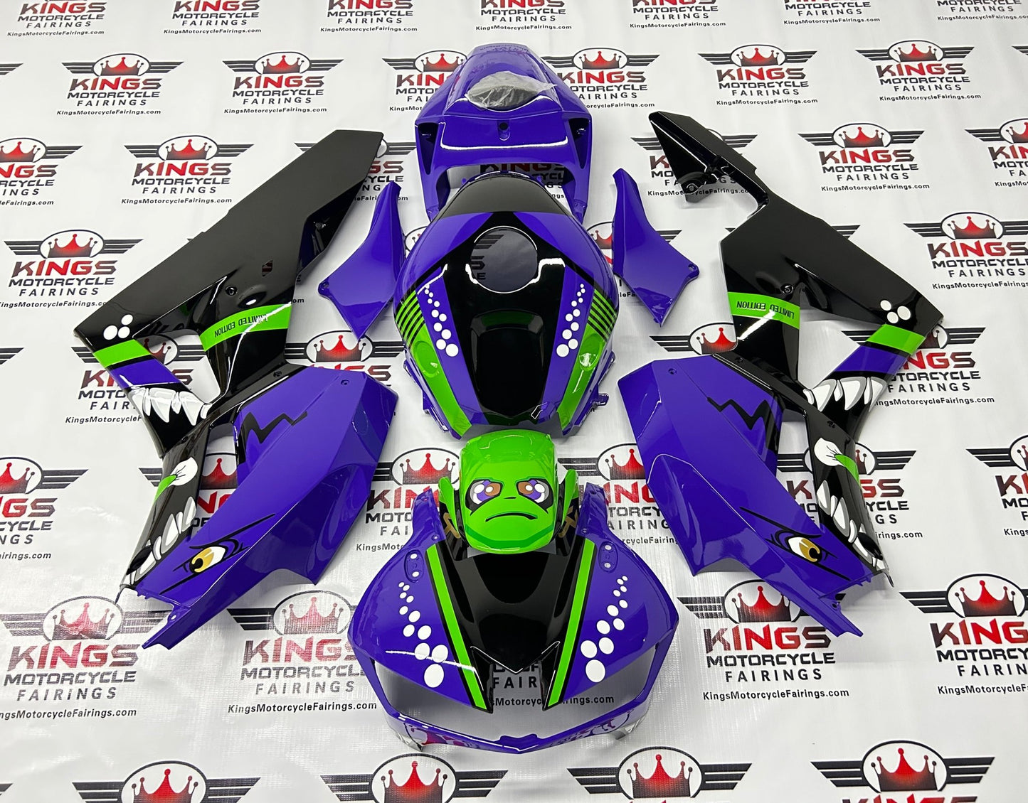 Honda CBR600RR Fairings (2013-2023) Purple, Black, Green Creature at KingsMotorcycleFairings.com