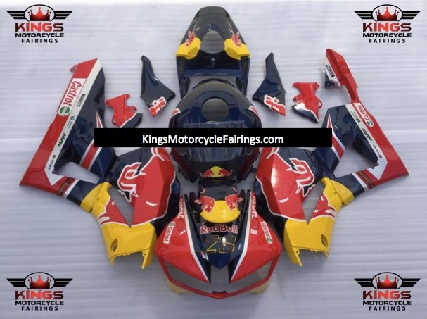 Honda CBR600RR Fairings (2013-2023) Red, Navy Blue, Yellow RedBull at KingsMotorcycleFairings.com