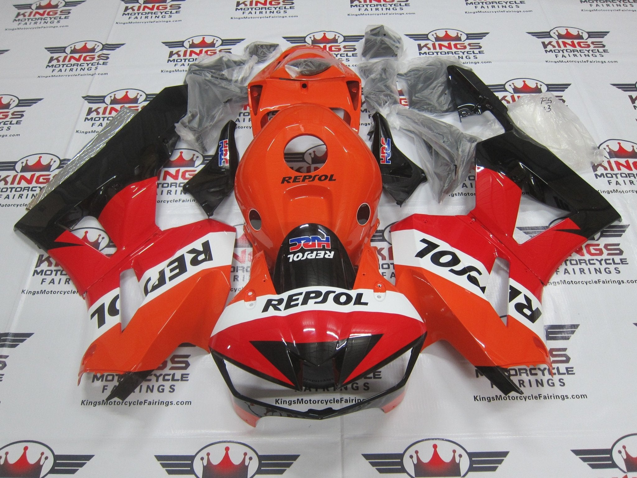 Honda CBR600RR Fairings (2013-2023) Red, Orange, White, Black HRC Repsol at KingsMotorcycleFairings.com