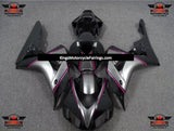 Honda CBR 1000RR Fairings (2006-2007) Black, Silver, Pink Pinstripe at KingsMotorcycleFairings.com