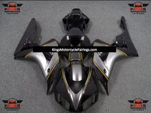 Honda CBR 1000RR Fairings (2006-2007) Black, Silver, Yellow Pinstripe at KingsMotorcycleFairings.com