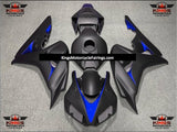 Honda CBR 1000RR Fairings (2006-2007) Matte Black, Blue at KingsMotorcycleFairings.com