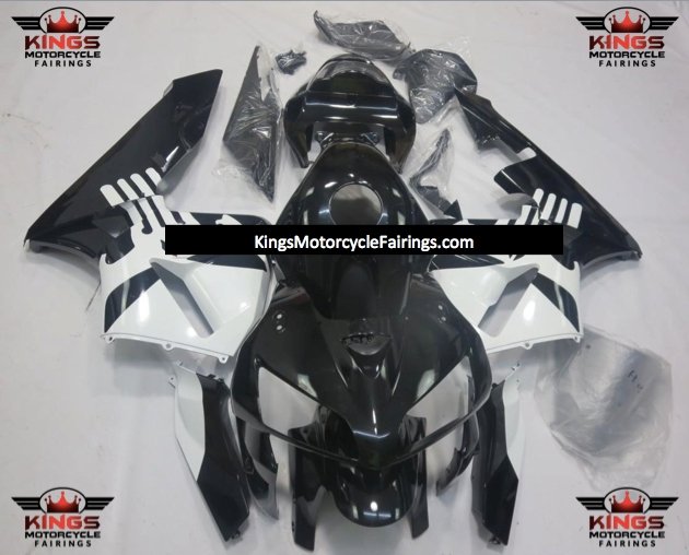 Honda CBR 600RR Fairing Kit (2005-2006) Black, White Punisher Skull at KingsMotorcycleFairings.com