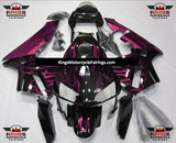 Honda CBR 600RR Fairings (2003-2004) Black, Pink Flame at KingsMotorcycleFairings.com