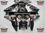 Honda CBR 600RR Fairings (2003-2004) Matte Black, Orange Repsol at KingsMotorcycleFairings.com