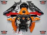 Honda CBR 600RR Fairings (2005-2006) Black, Orange Repsol at KingsMotorcycleFairings.com