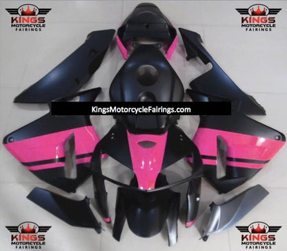 Honda CBR 600RR Fairings (2005-2006) Matte Black, Pink at KingsMotorcycleFairings.com
