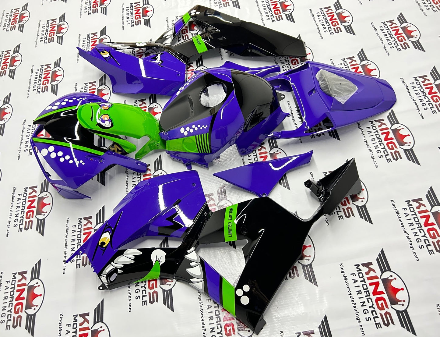 Honda CBR 600RR Fairings (2013-2023) Purple, Black, Green Creature at KingsMotorcycleFairings.com