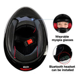 The Black HNJ Full-Face Motorcycle Helmet with Cat Ears is brought to you by KingsMotorcycleFairings.com