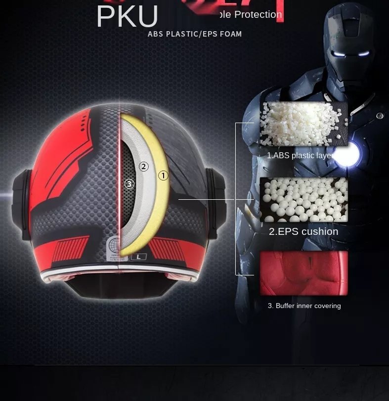 Modular Flip Up Motorcycle Helmet | Black Iron Man Modular Flip Up Motorcycle Helmet | Black Iron Man