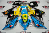 KAWASAKI NINJA 300 Fairings (2013-2017) Blue, Black, Yellow Shark at KingsMotorcycleFairings.com