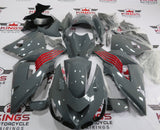 Nardo Gray and Red Fairing Kit for a 2006, 2007, 2008, 2009, 2010 & 2011 Kawasaki Ninja ZX-14R motorcycle